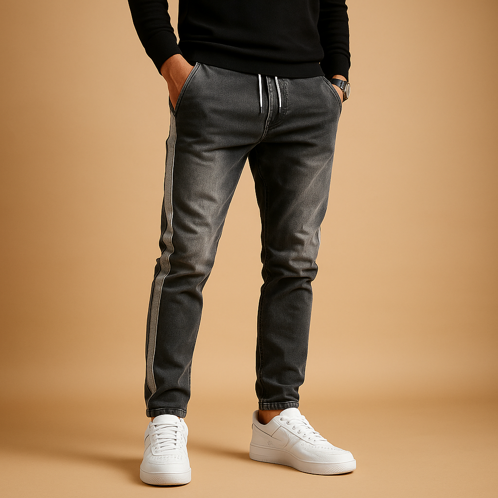 Slim fit herrejeans i elastisk denim til daglig brug