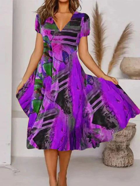 Adaline - Vestido Bohemio de Verano con Escote en V