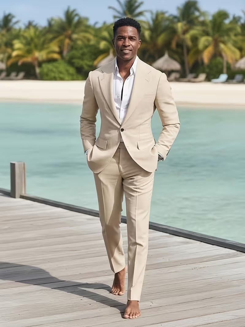 Completo Elegante da Uomo con Blazer Monopetto e Pantaloni Coordinati