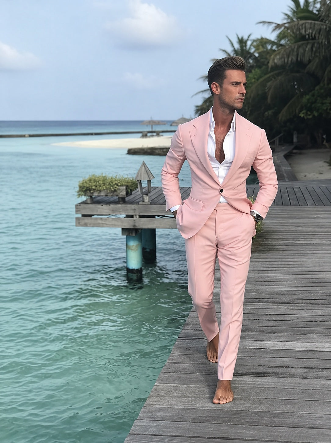 Completo Elegante da Uomo con Blazer Monopetto e Pantaloni Coordinati