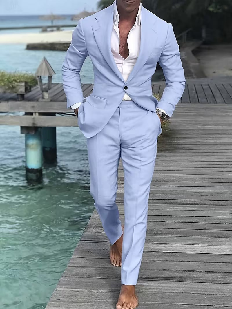 Completo Elegante da Uomo con Blazer Monopetto e Pantaloni Coordinati