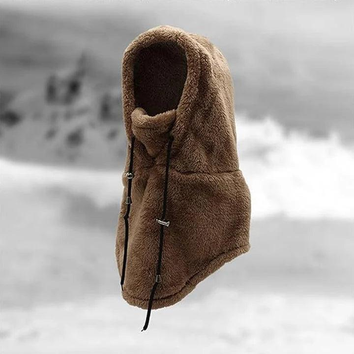 Unisex Neck Warmer with Hood and Adjustable Drawstring