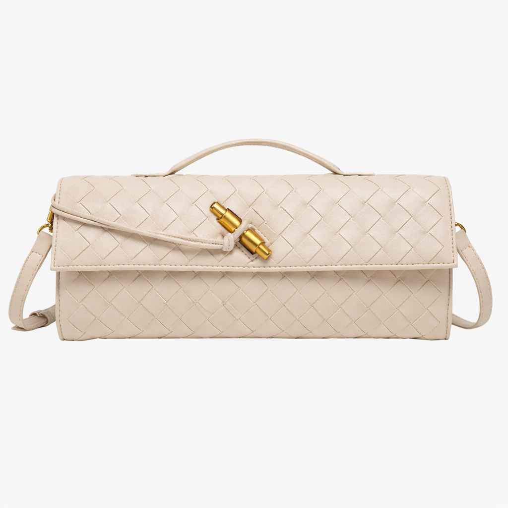Woven Clutch with Removable Shoulder Strap